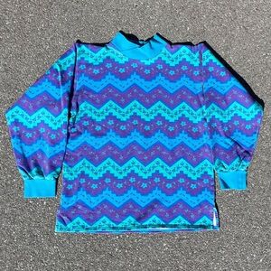 Floral Stripe Hearts Vtg Kids Only Sweatshirt Youth Size (XL)